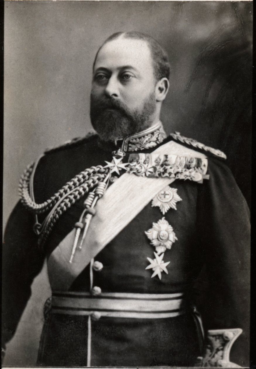 イギリス（1841-1910）のエドワード7世の肖像画。